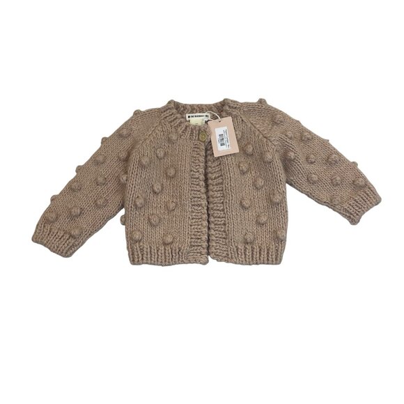 The Blueberry Hill Kids Tan Acrylic Popcorn Knit Cardigan Sweater 2-4Y - New - Picture 1 of 4